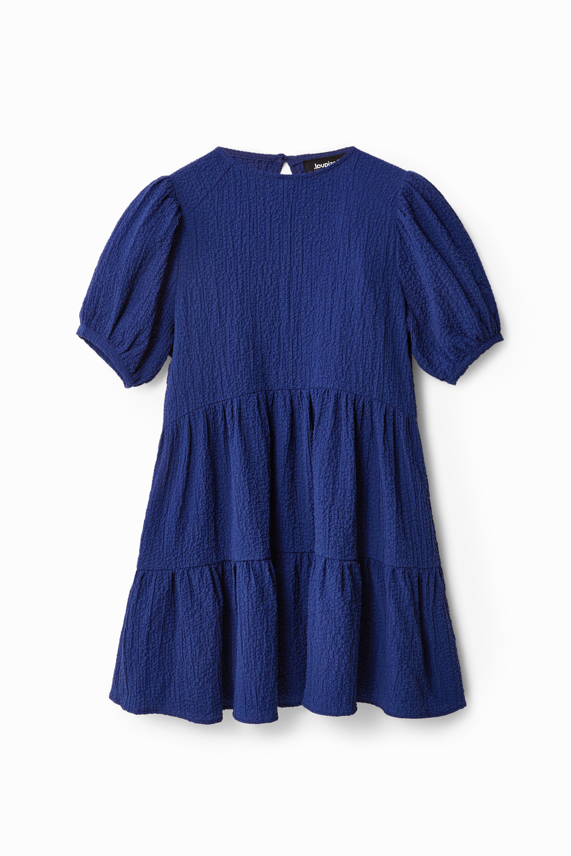 Short textured dress - BLUE - XS