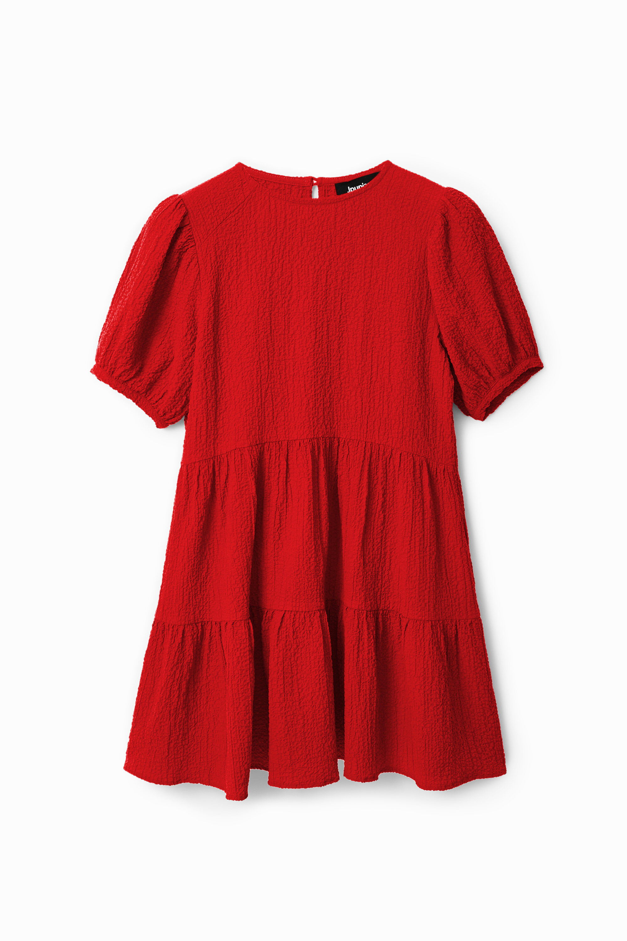Short textured dress - RED - L