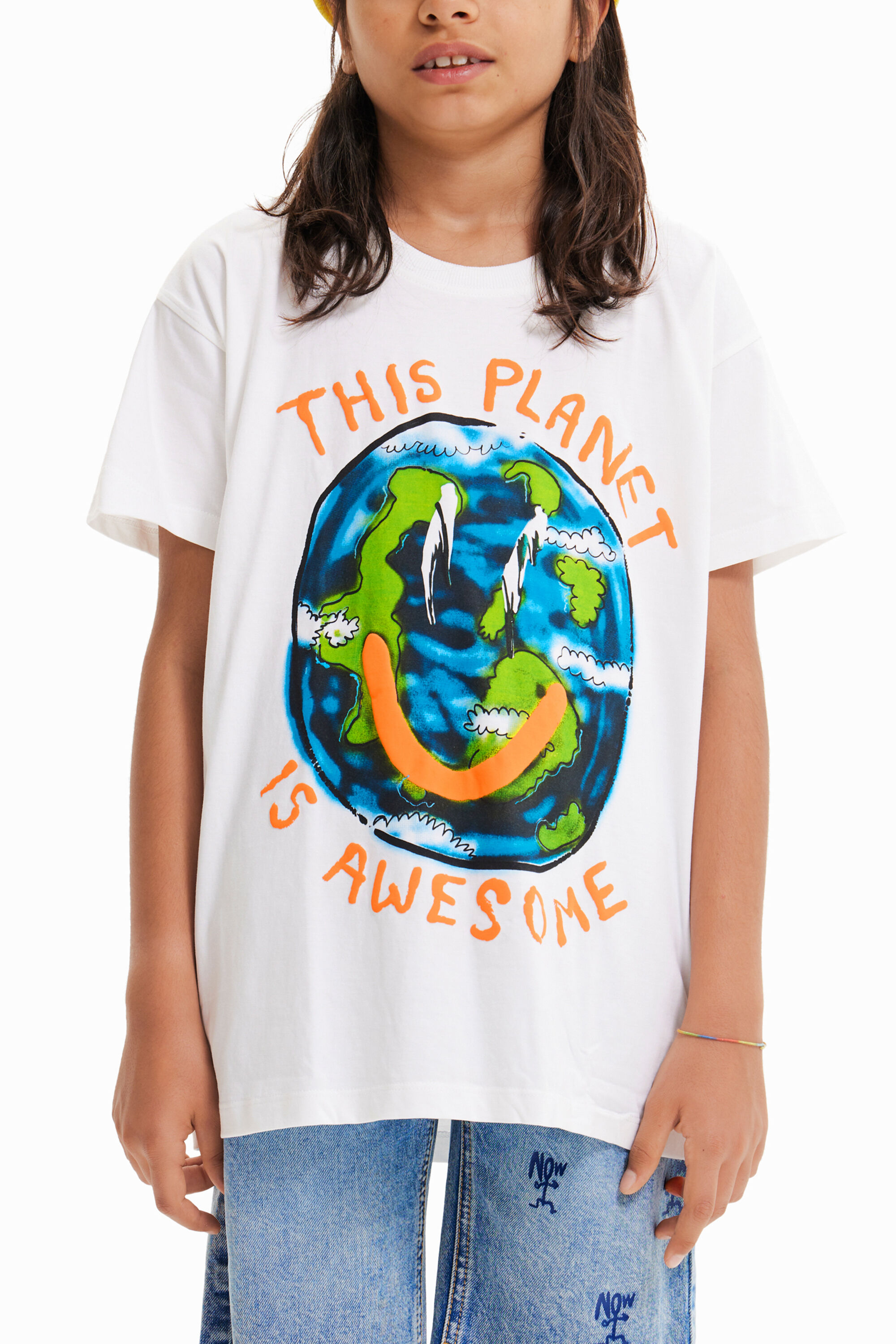 Oversize planet T-shirt - WHITE - 11/12