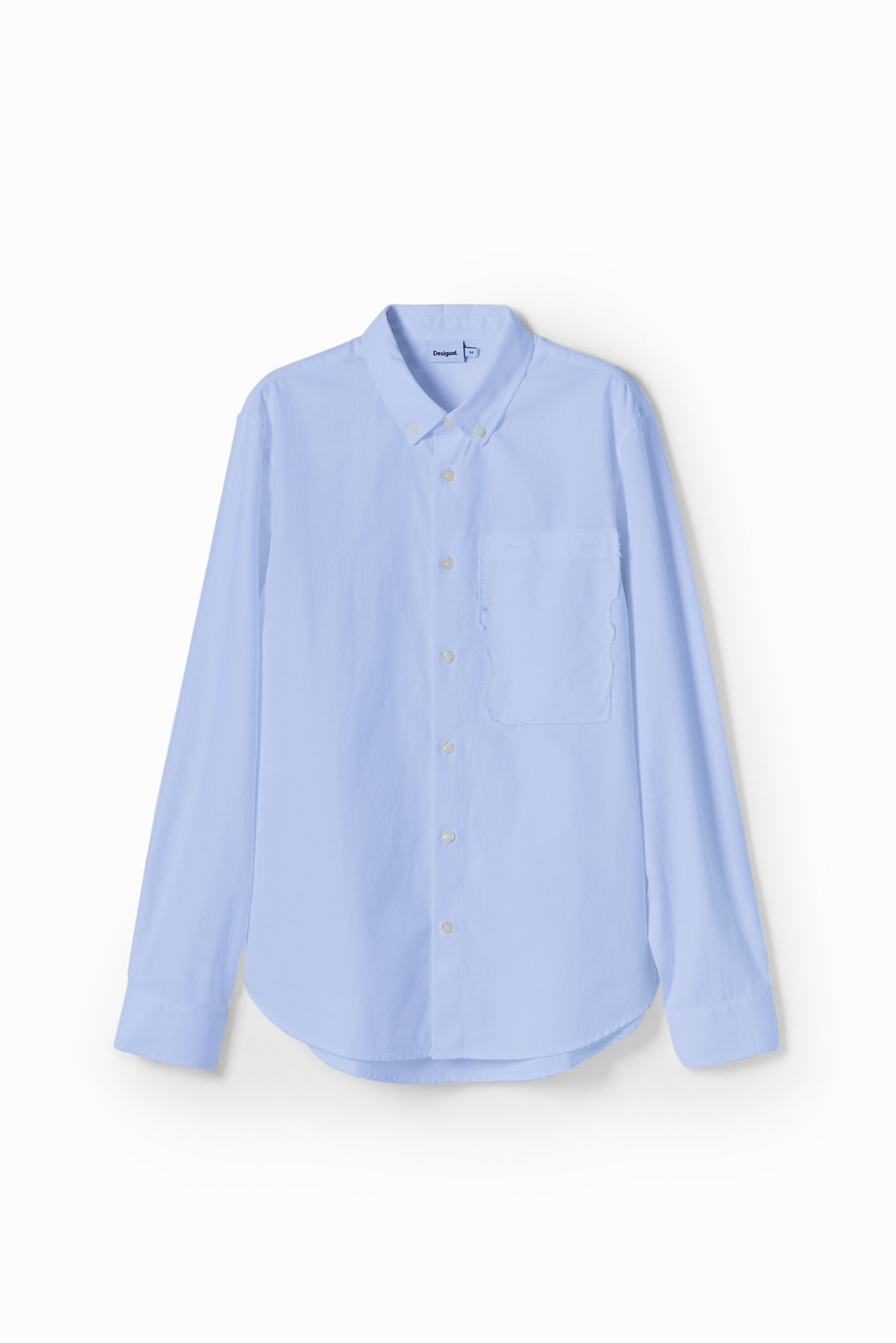 Patchwork poplin shirt - BLUE - L