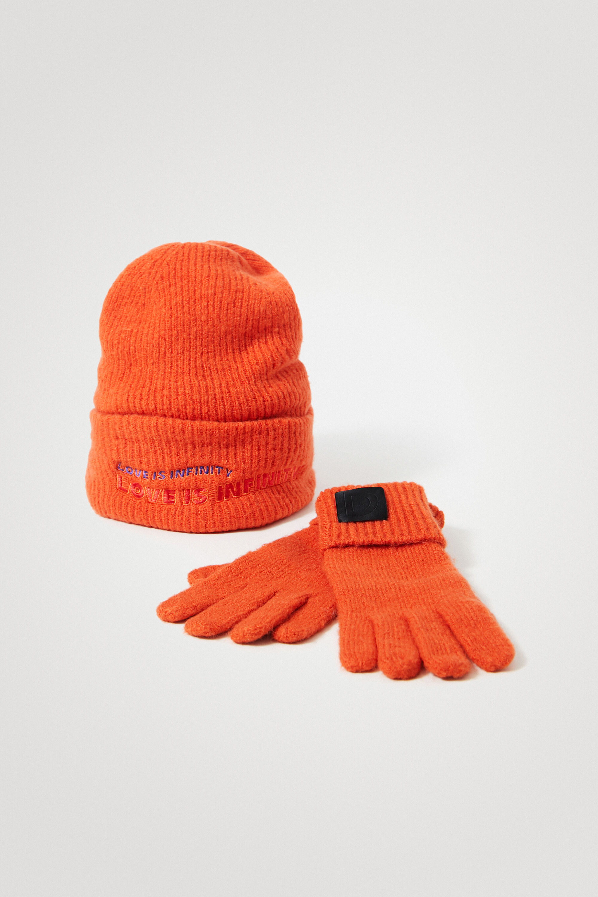 Gift pack of hat and gloves - ORANGE - U