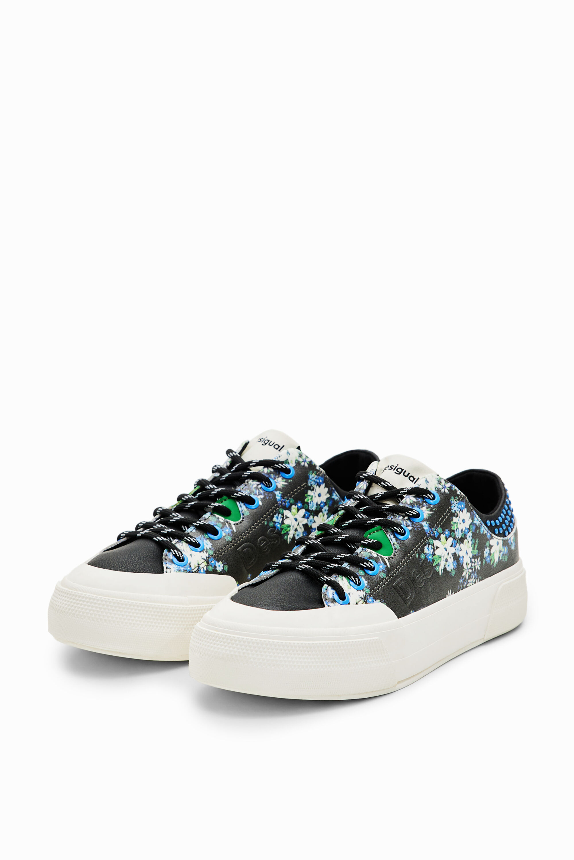 Floral platform sneakers - MATERIAL FINISHES - 38