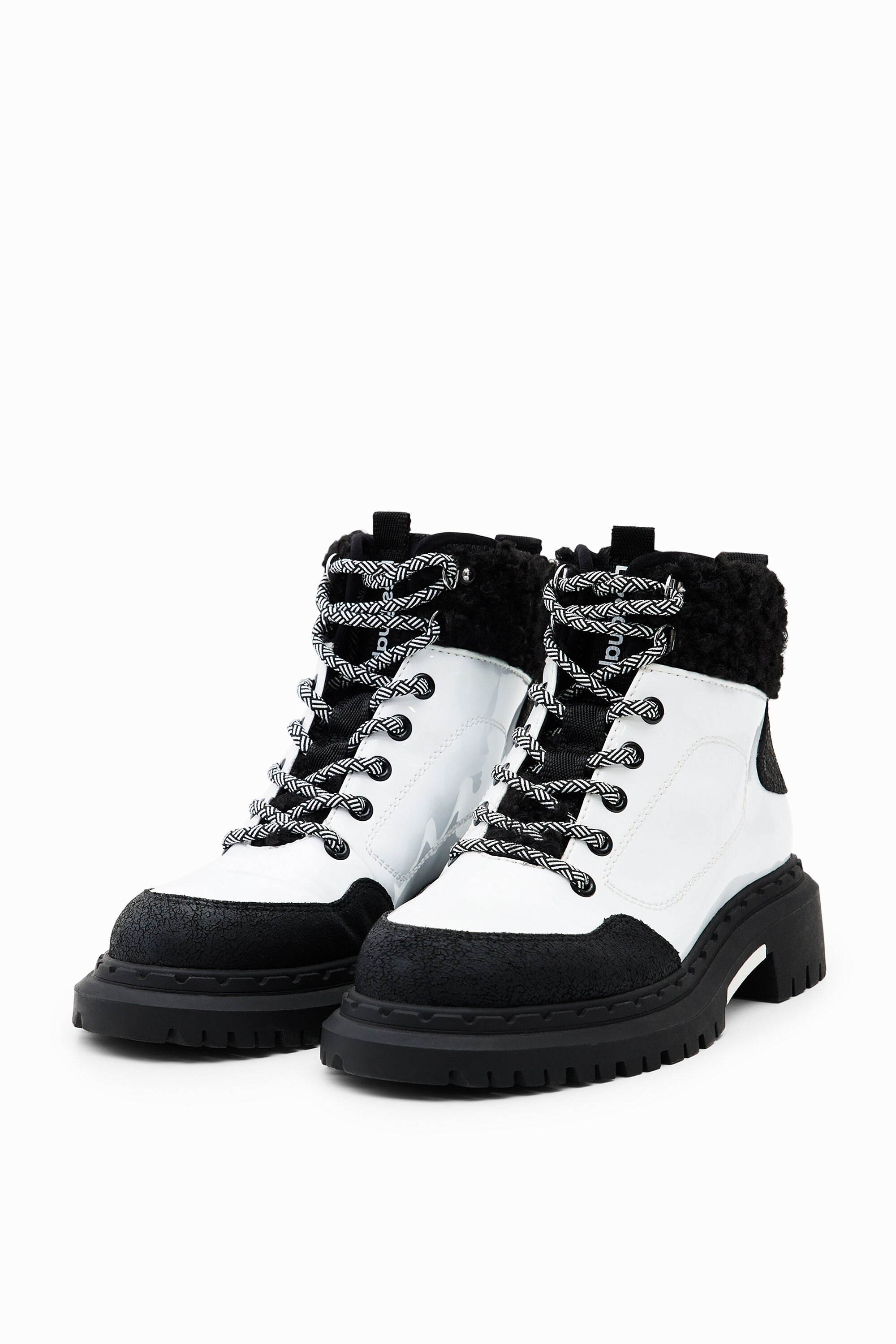 Lace-up trekking boots - WHITE - 39