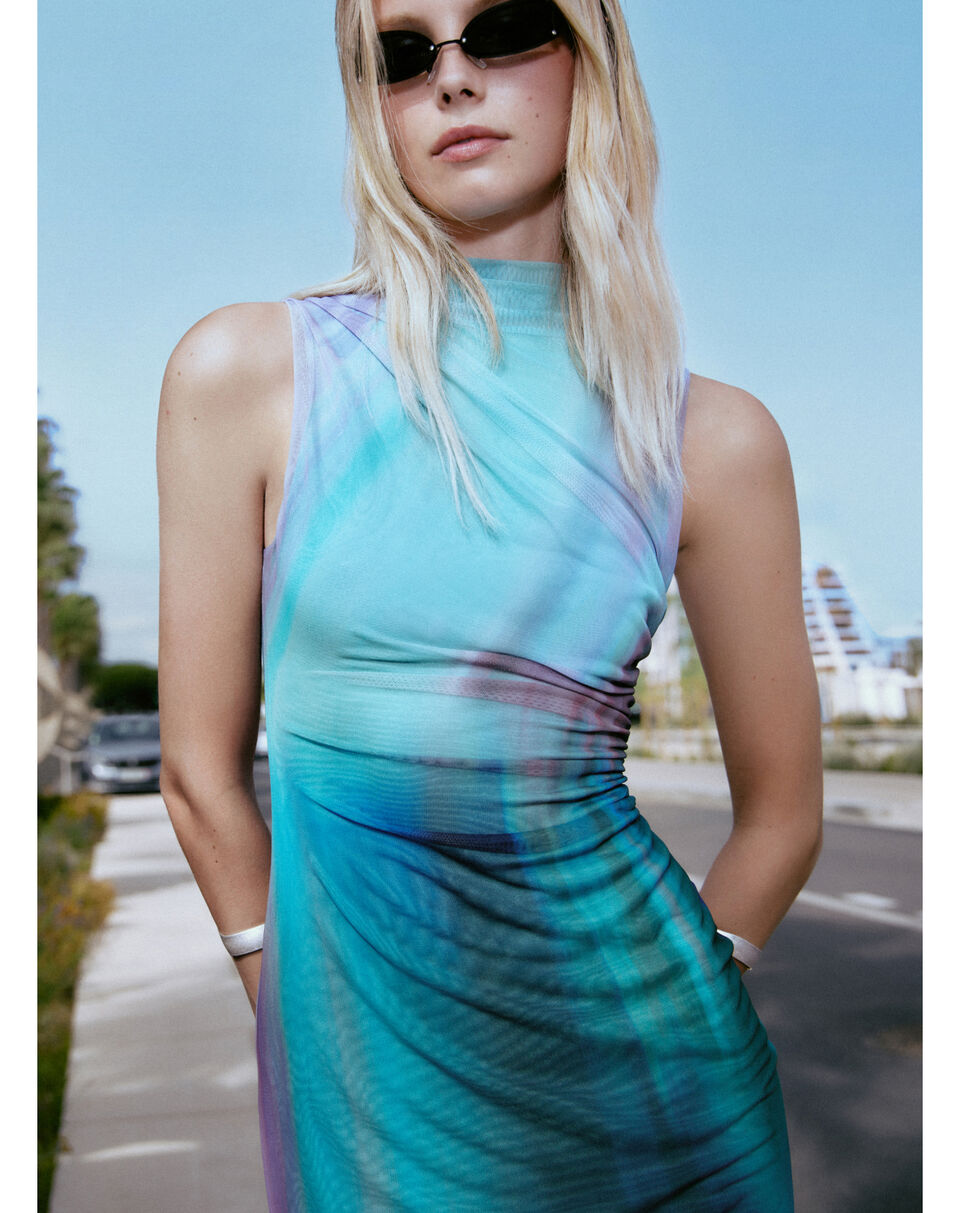 Vestido tul efecto difuminado