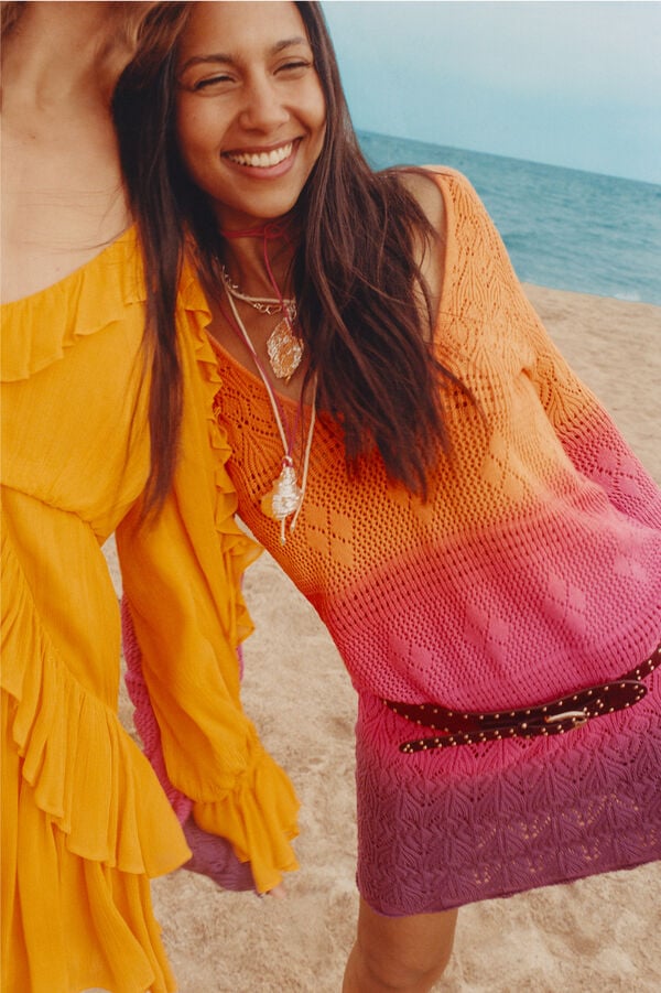 Vestido crochet Tie-Dye