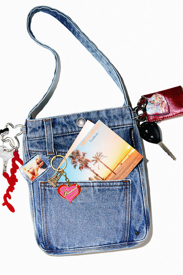 Bolso tote denim mediano