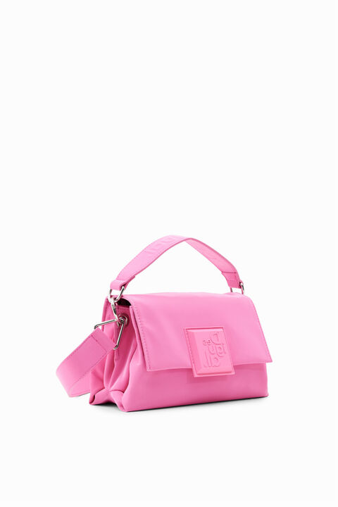 Small patent-leather crossbody bag