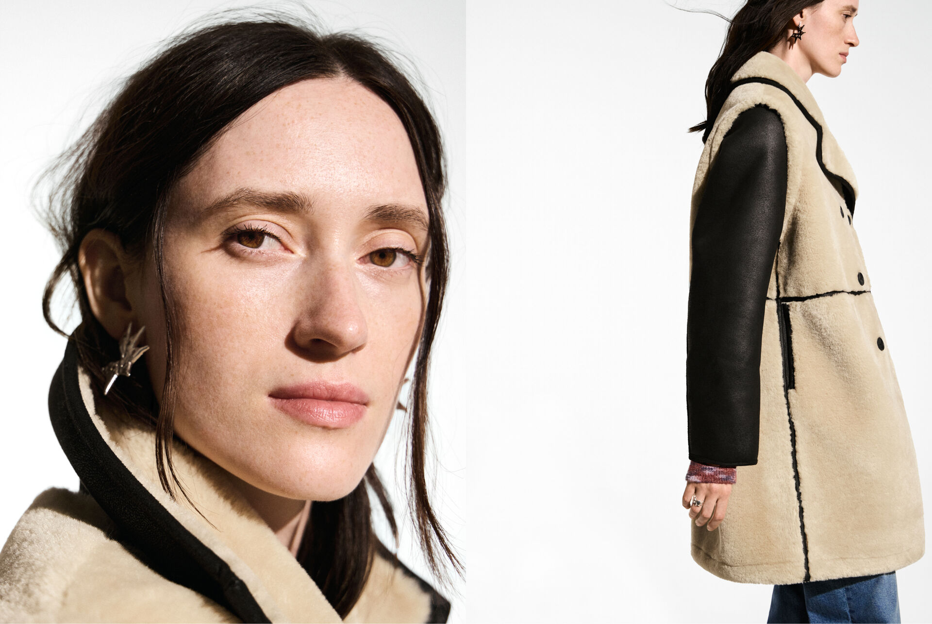 Levehető ujjú kabát