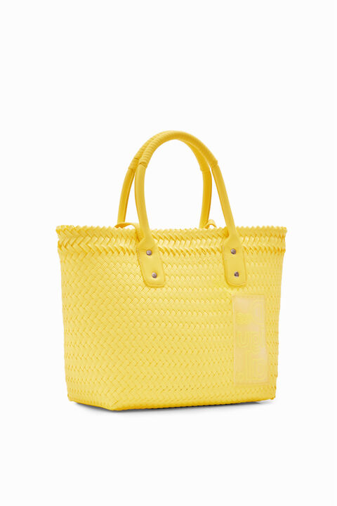 Midsize woven tote bag