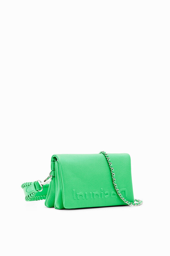 Mini sac à bandoulière demi-logo