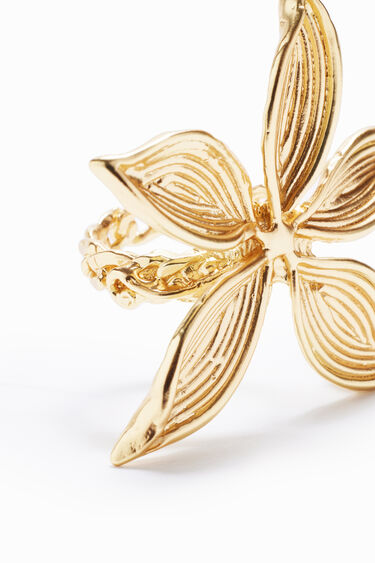 Zalio gold-plated flower ring | Desigual