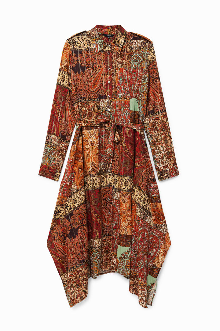 Shirt dress metallic print | Desigual