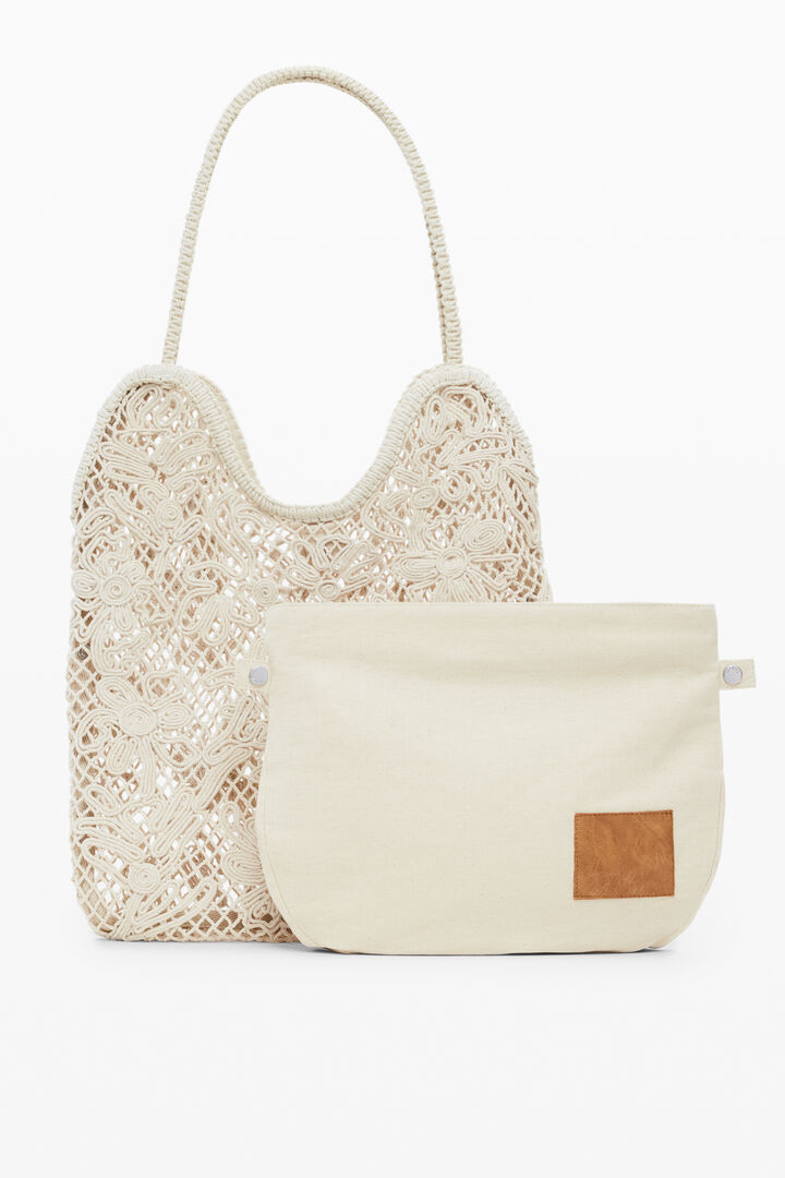 Mittlere Schultertasche aus Häkelarbeit | Desigual