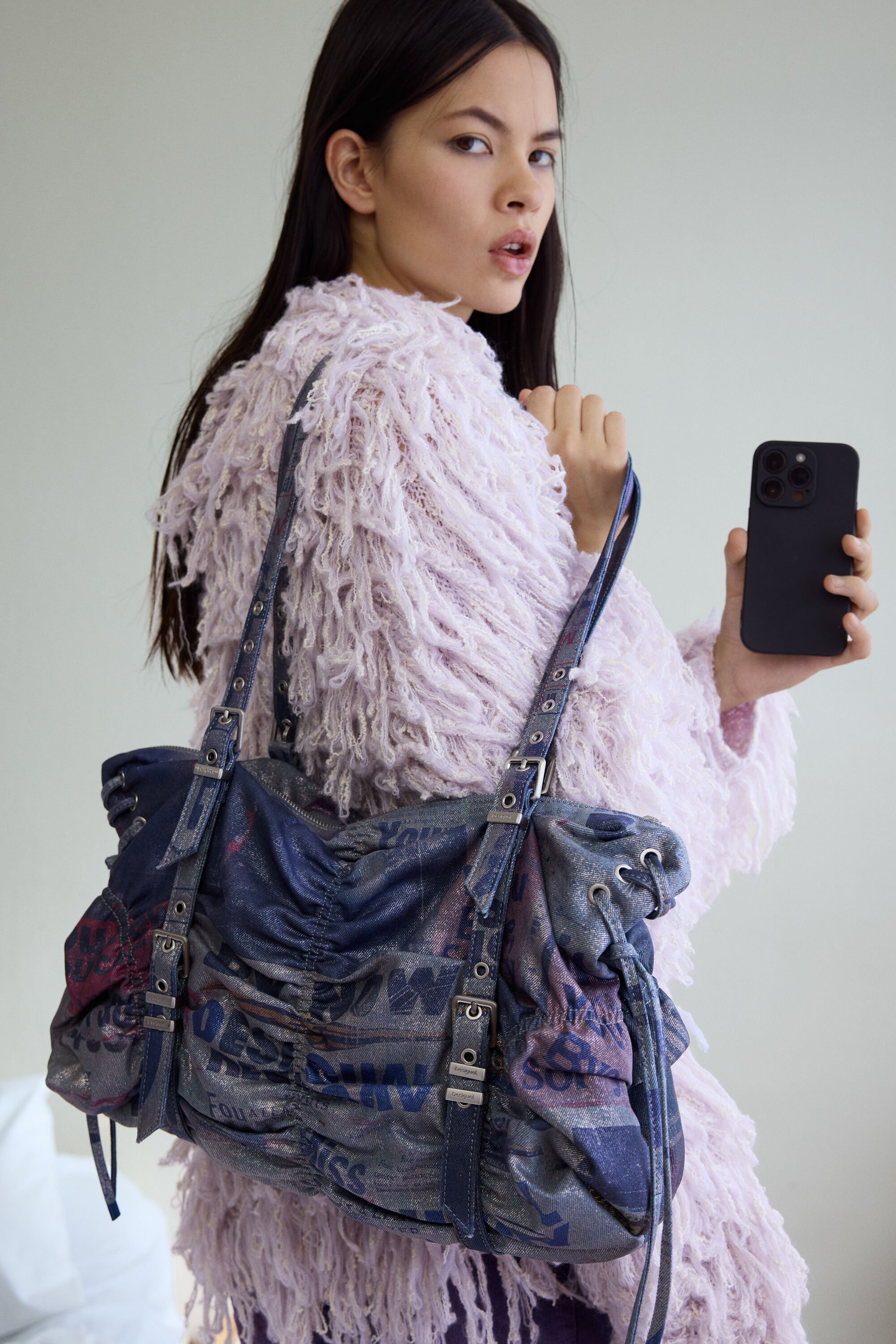 Desigual, Große geraffte Tasche, Damen, U