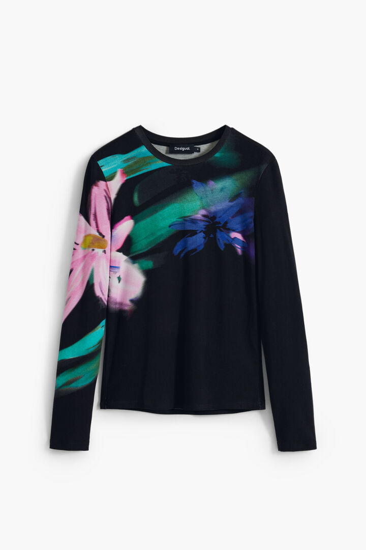 Long-sleeve floral T-shirt | Desigual