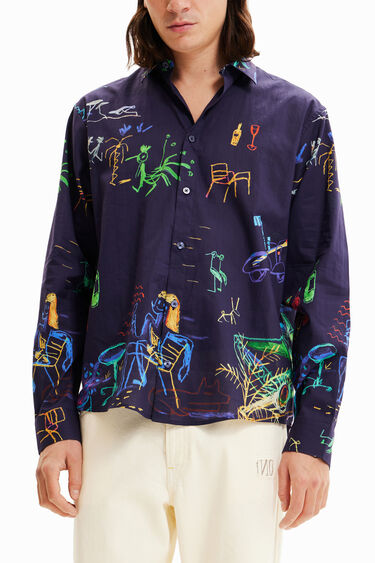 Camisa ilustraciones manga larga | Desigual