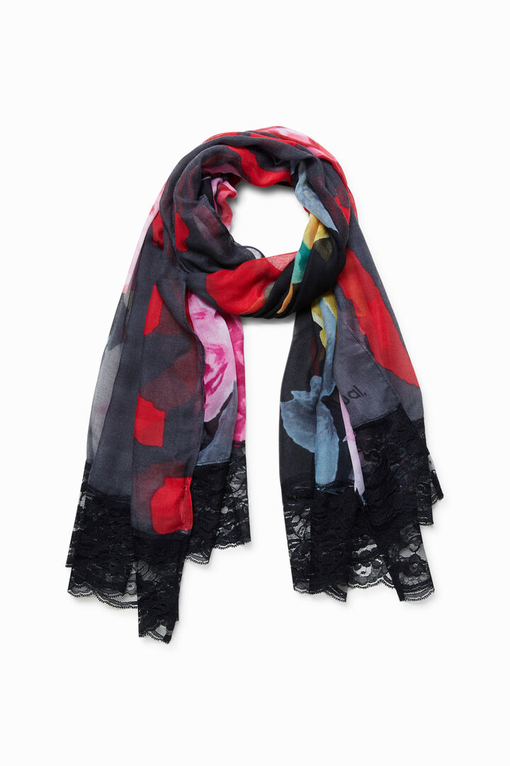 Foulard floral y puntilla | Desigual