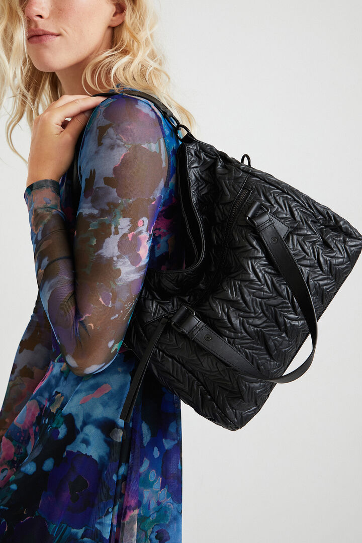 Bolso mano efecto cuero porta móvil | Desigual