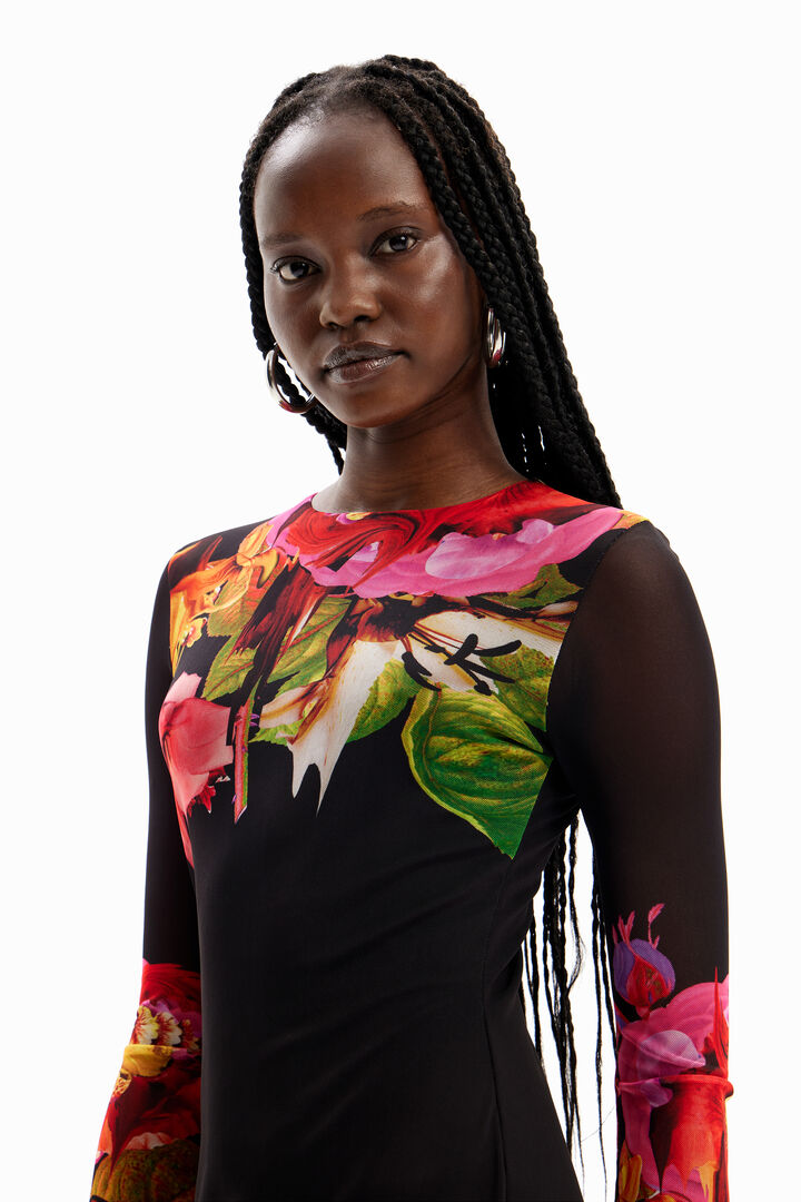 M. Christian Lacroix floral tulle dress | Desigual