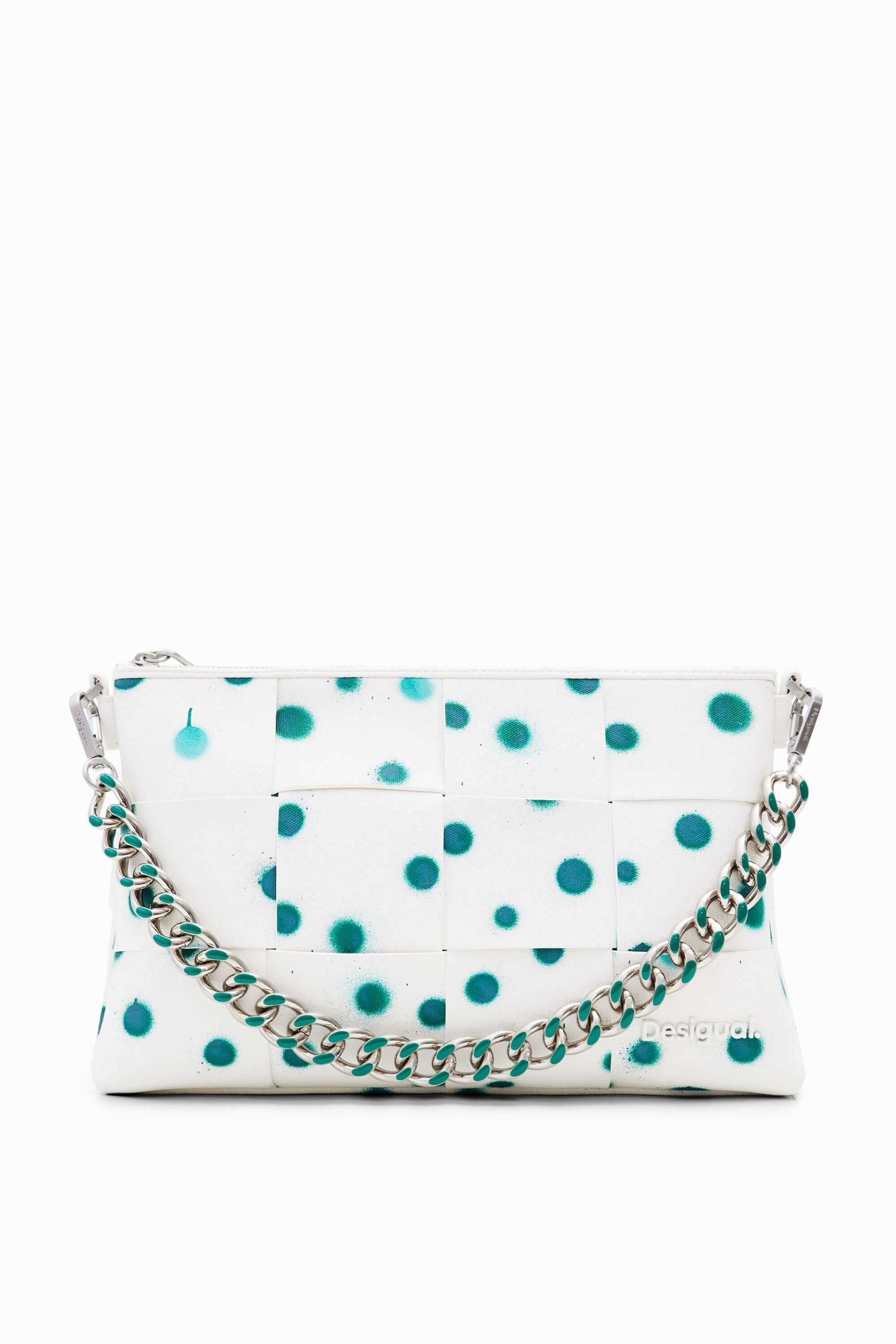 M woven droplets crossbody bag