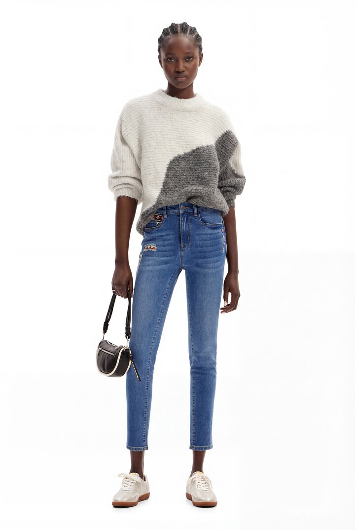 Slim embroidered jeans | Desigual