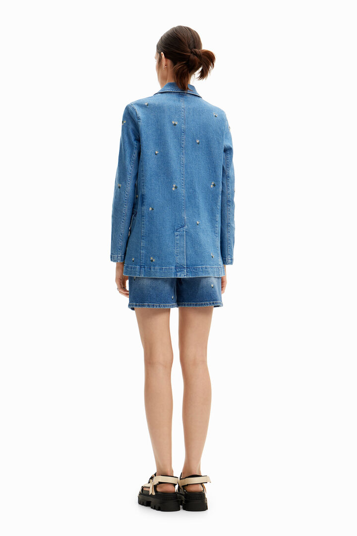 Blazer denim petites fleurs | Desigual