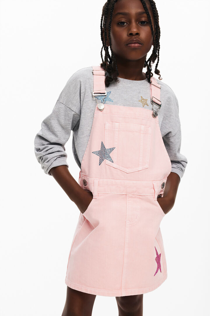 Pinafore dress with stars | Desigual