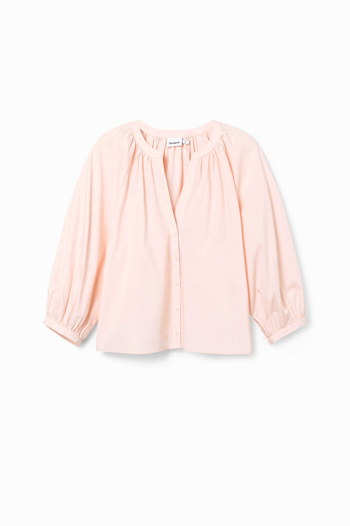 V-neck poplin blouse | Desigual