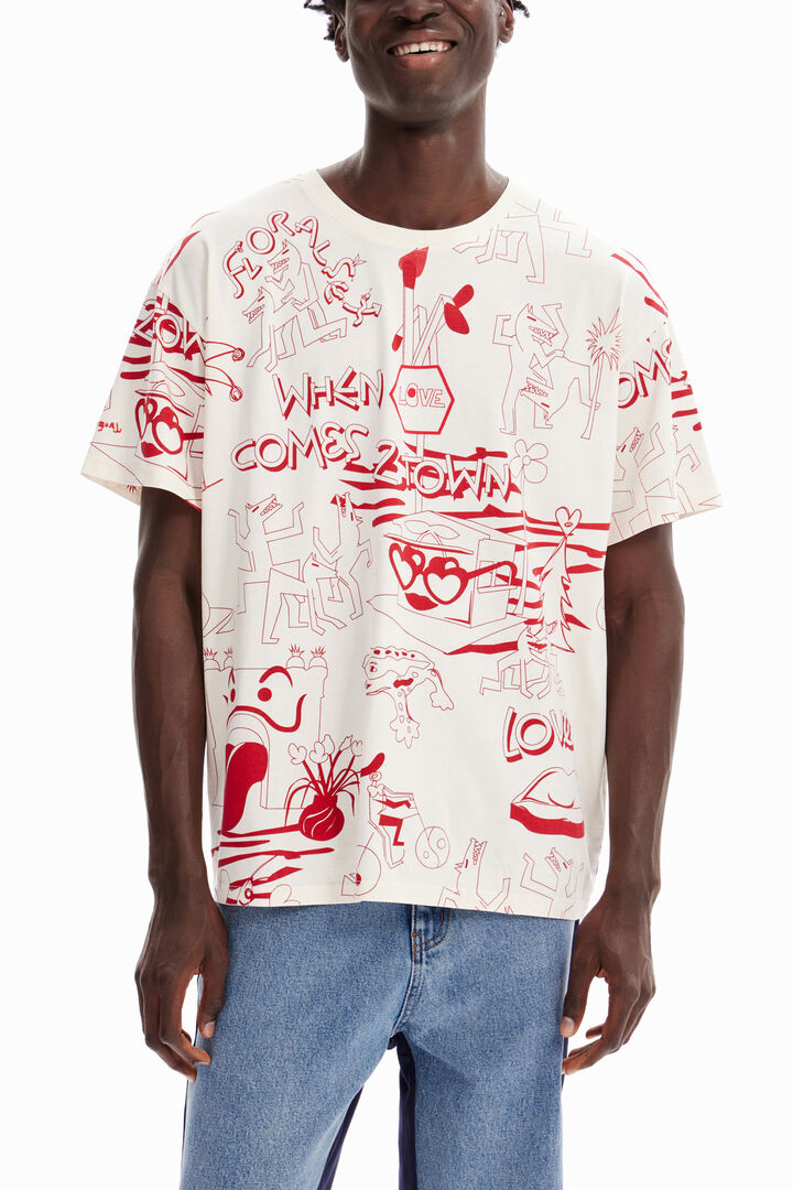 Camiseta oversize estampada | Desigual