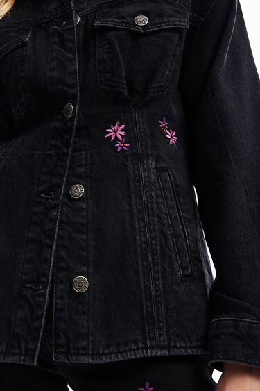 Chaqueta vaquera trucker flores | Desigual