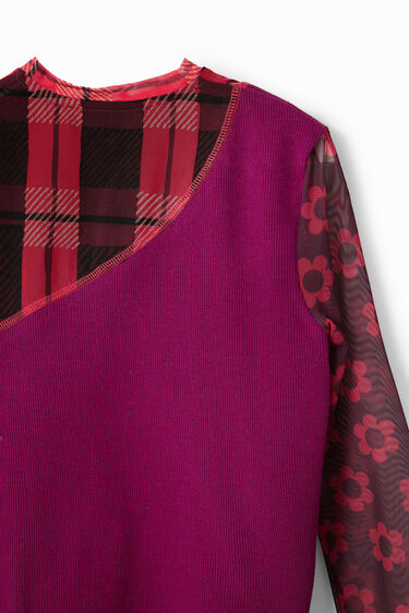 Camiseta patch canalé tul | Desigual