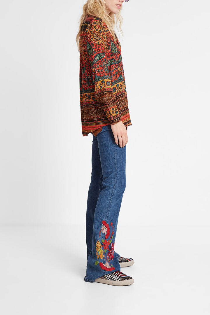Ethno-Bluse mit Schleife | Desigual