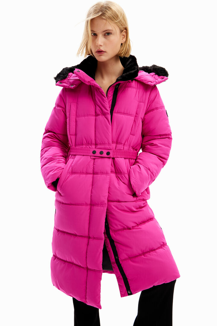 Padded belted coat | Desigual