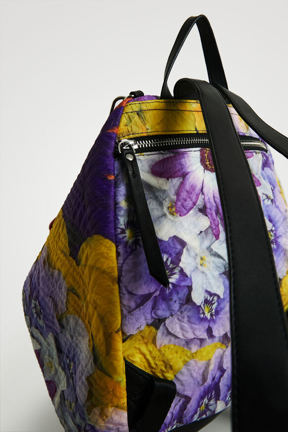 Kleiner, vielseitiger Rucksack mit Blumen | Desigual