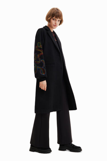 Cappotto lungo ricamato | Desigual