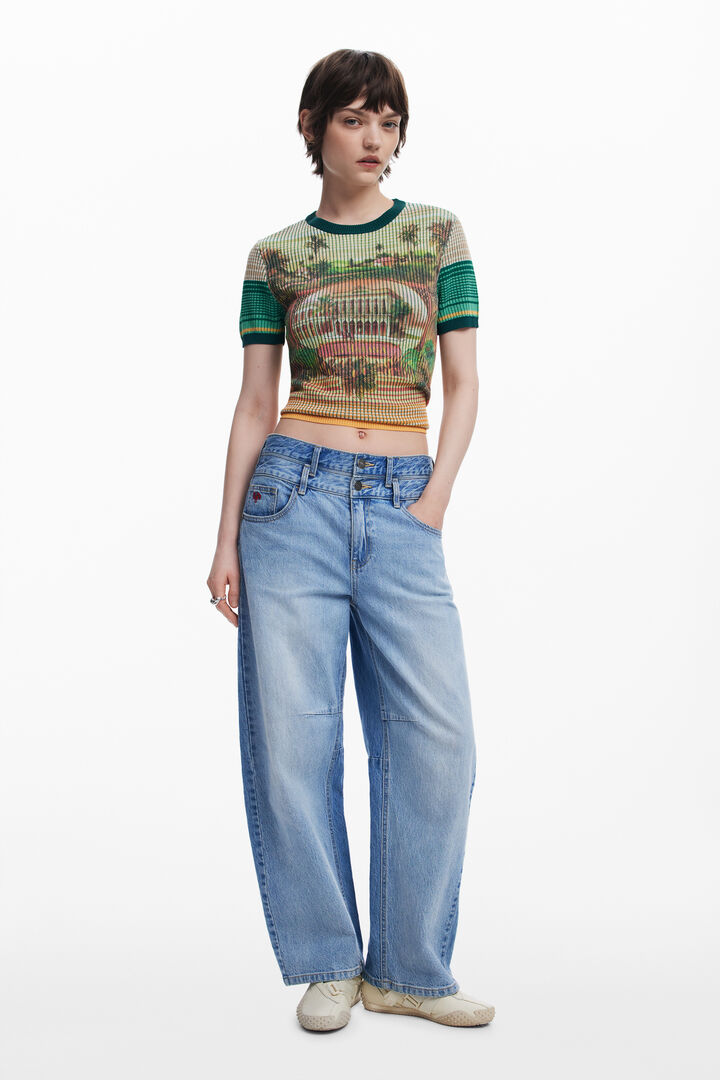 Landschafts-Strickshirt | Desigual