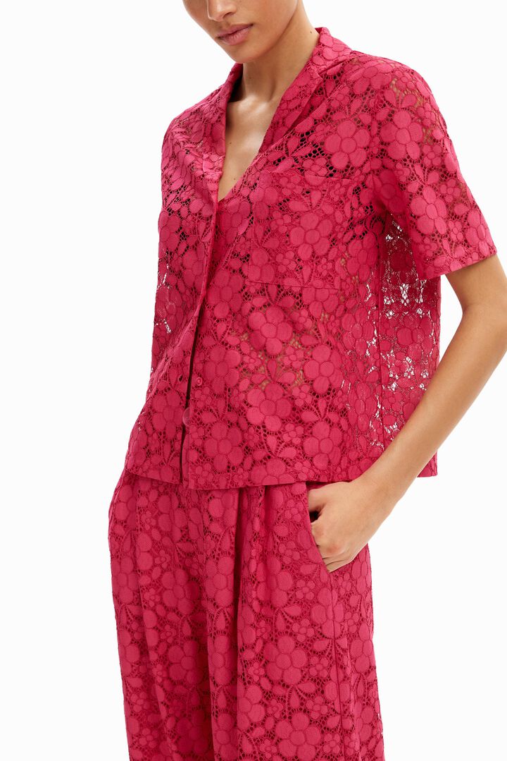 Kurzes Hawaiihemd Spitze | Desigual