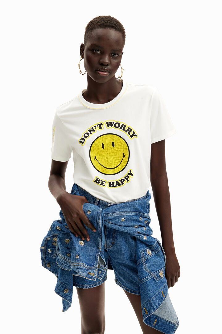 Rhinestone Smiley Originals ® T-shirt | Desigual