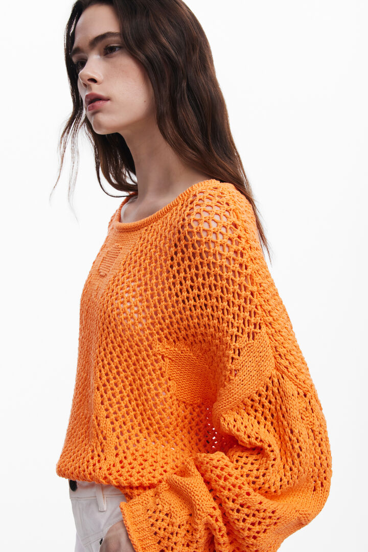 Fluid openwork sweater | Desigual