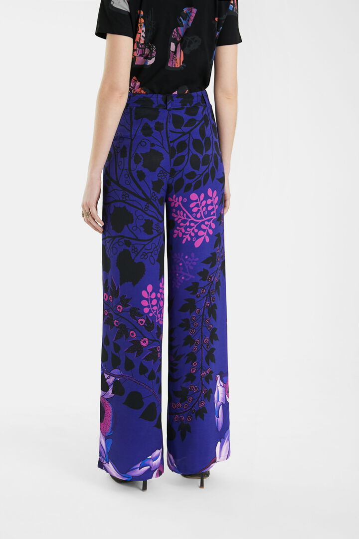 Pantalón pata ancha flores | Desigual