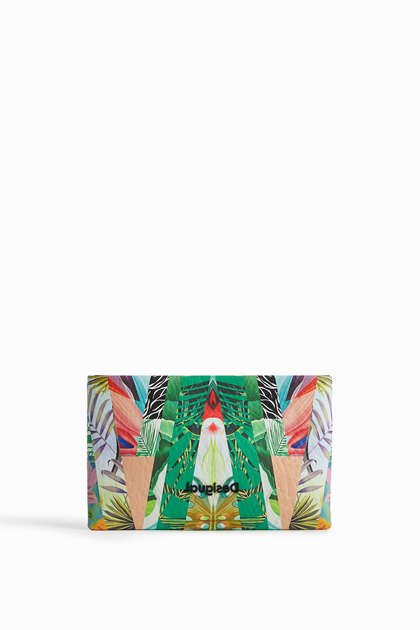 Tropical patchwork wallet