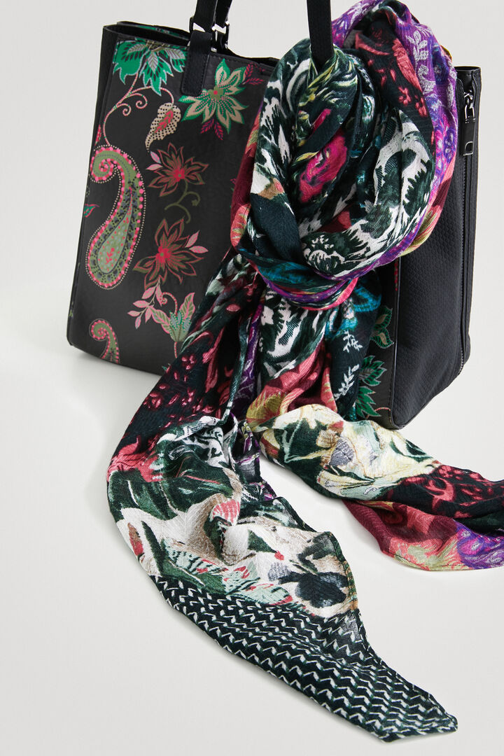 Rectangular foulard floral patch | Desigual