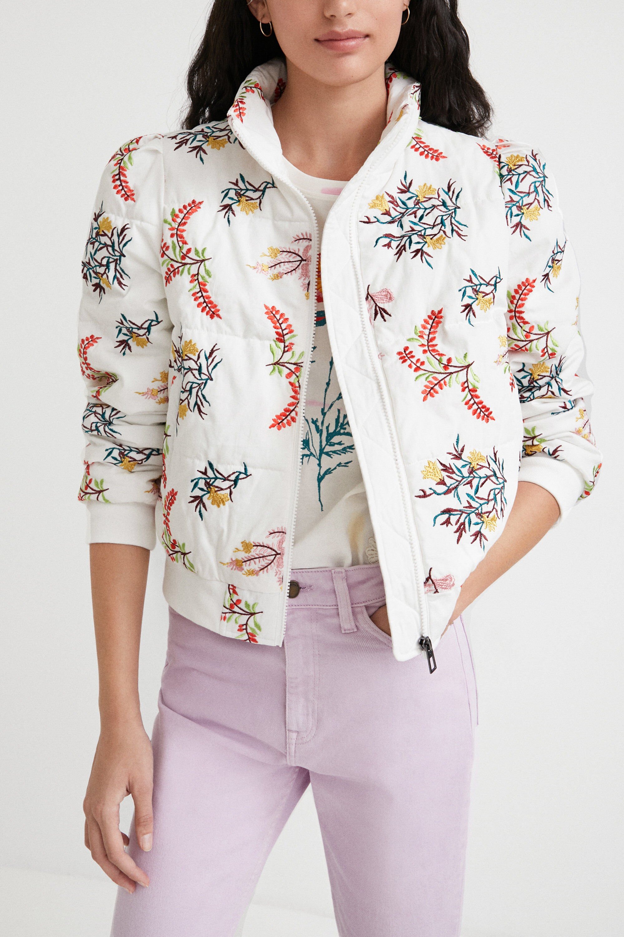 White 2025 floral jacket