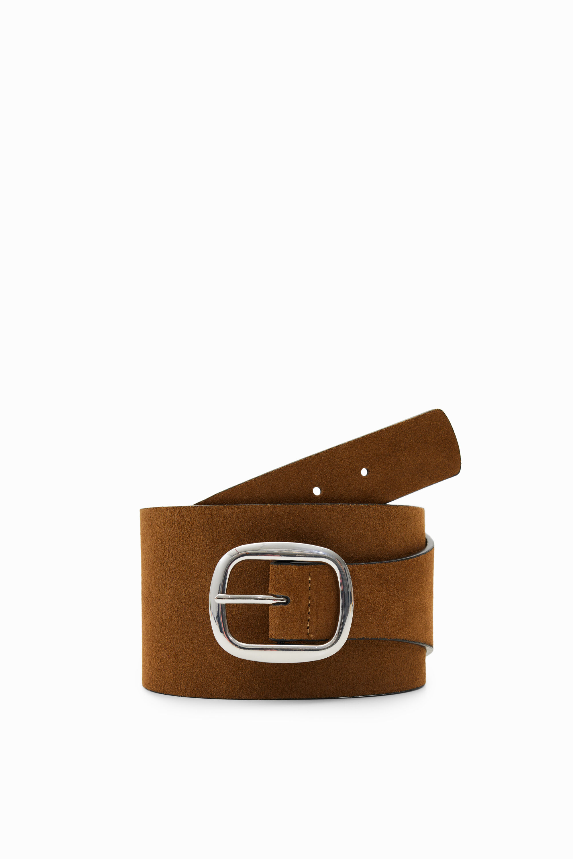 Split-leather belt - BROWN - 95