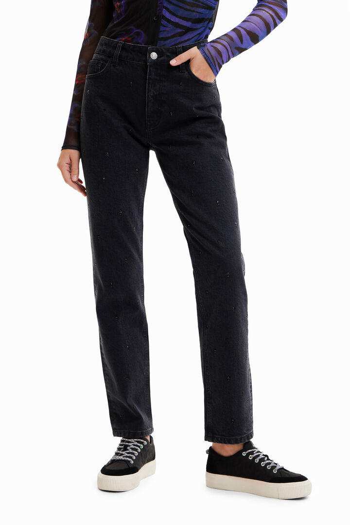 Vaqueros Straight strass | Desigual