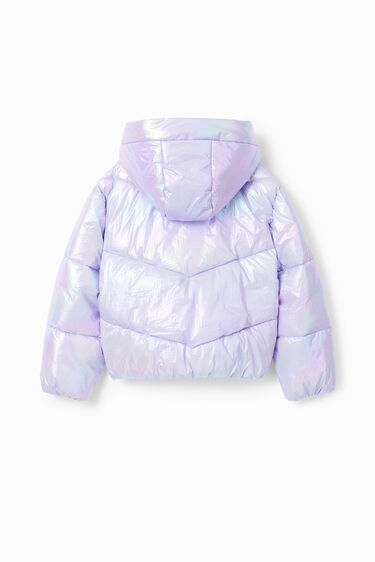 Iridescent quilted jacket | Desigual