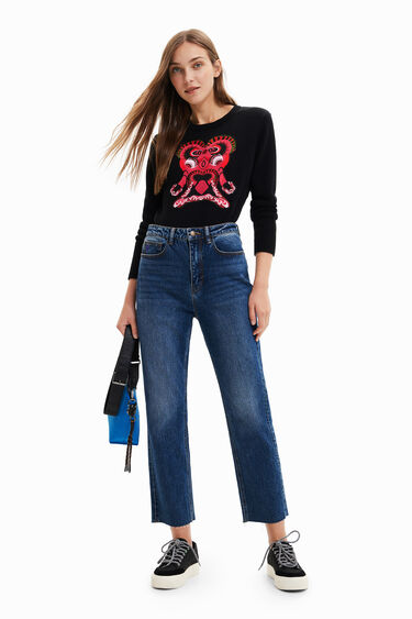 Straight cropped jeans | Desigual