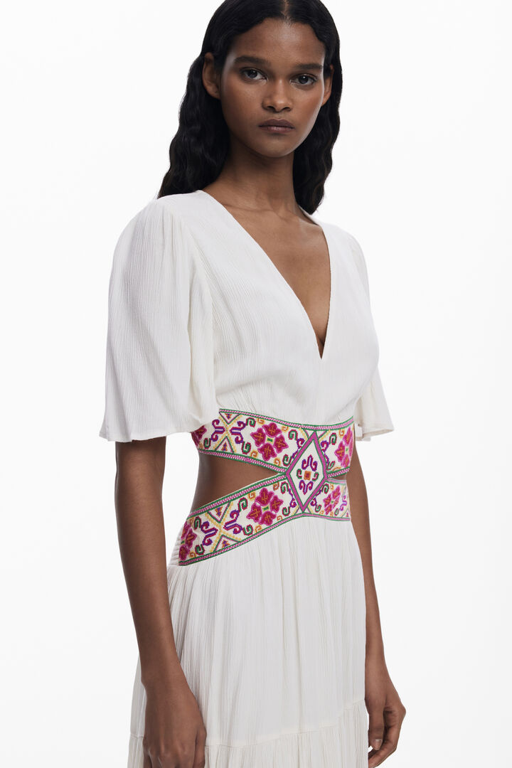 Embroidered cut-out dress | Desigual