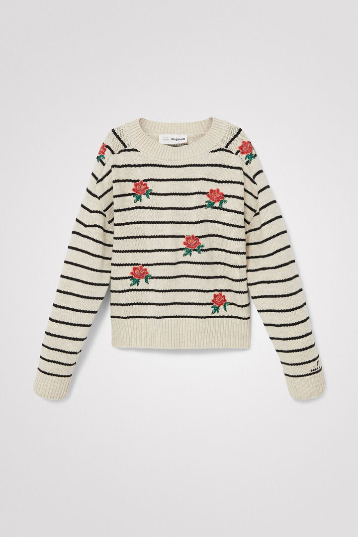 Striped rose jumper