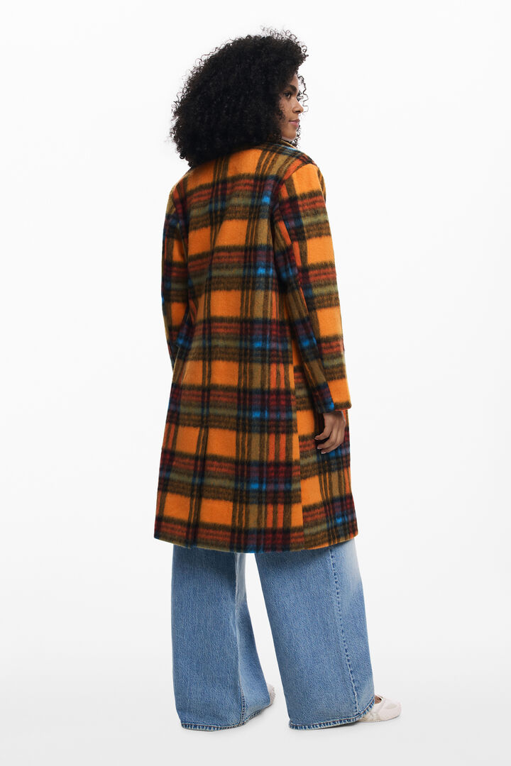 Langer Mantel mit Karomuster | Desigual